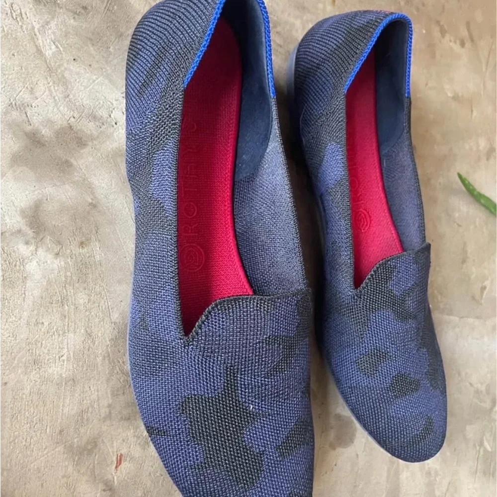 Rothy's Women's Navy Camouflage Loafers - Picture 2 of 3